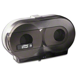 Tork[R] 9" Twin Jumbo Roll Bath Tissue Dispenser - Smoke
