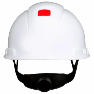3M, Hard Hat, SecureFit, White, Vented, 4-Point Pressure Diffusion Ratchet Suspension, with Uvicator