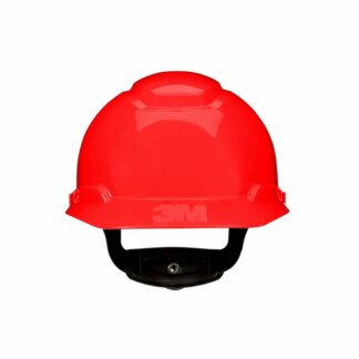 3M, Hard Hat, SecureFit, Red, 4-Point Pressure Diffusion Ratchet Suspension, with Uvicator