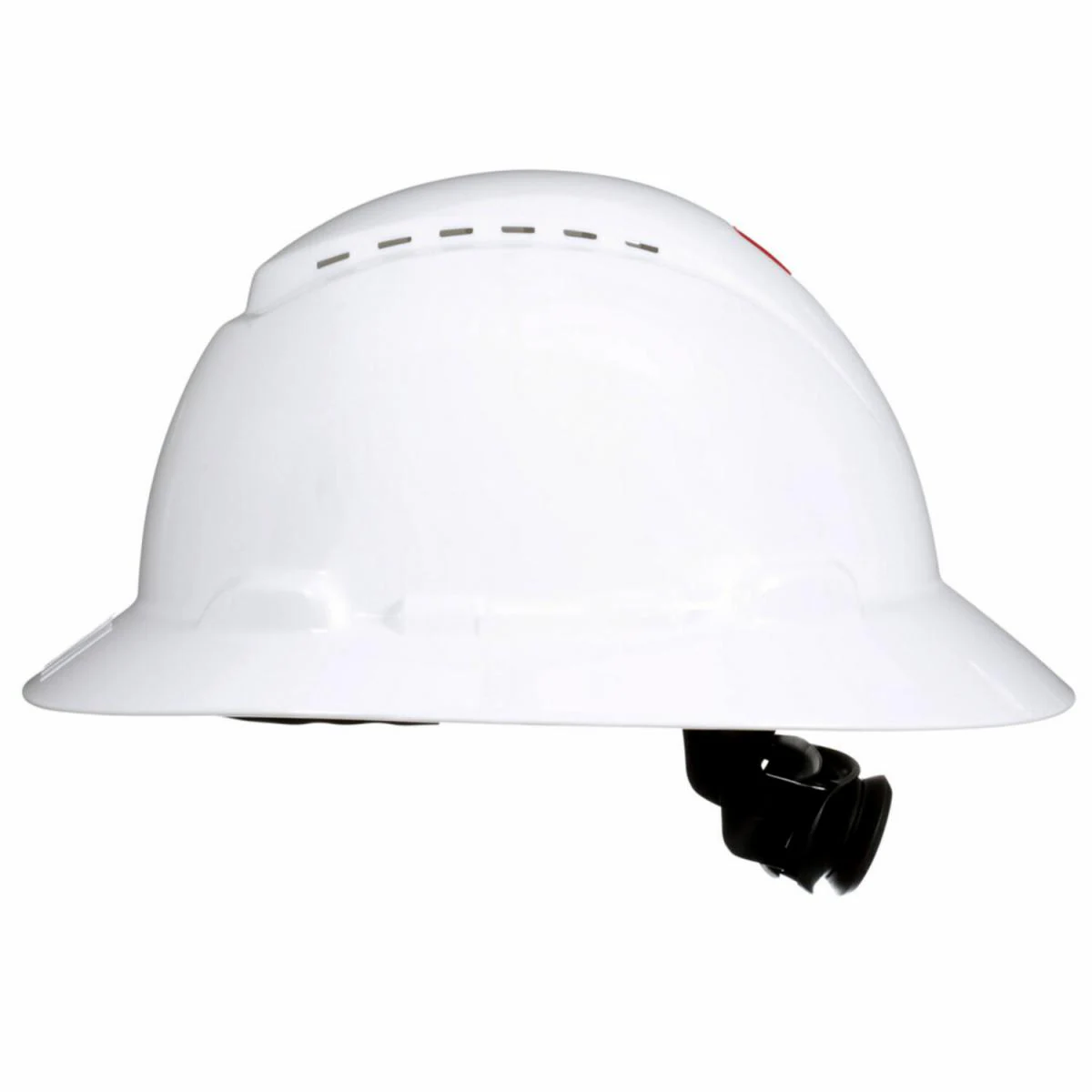 3M, Full Brim Hard Hat, SecureFit, White, Vented, 4-Point Pressure Diffusion Ratchet Suspension, with Uvicator