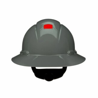 3M, Full Brim Hard Hat, SecureFit, Gray, 4-Point Pressure Diffusion Ratchet Suspension, with Uvicator