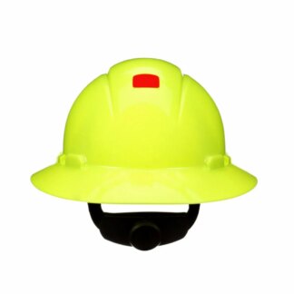 3M, Full Brim Hard Hat, SecureFit, Yellow, 4-Point Pressure Diffusion Ratchet Suspension, with Uvicator