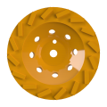 Edco, Diamond Cup Wheel, Yellow, 7' Diameter