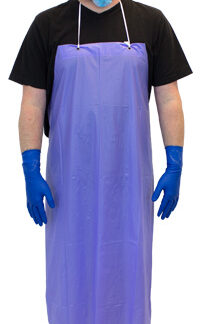 Safety Zone Blue Raw Edge Vinyl Apron - 35" x 45"