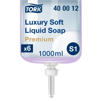 Tork Luxury Soft Liquid Soap, Rose Scent, 6 x 1L, 400012