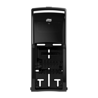 Tork Twin Toilet Paper Dispenser Black T26, High Capacity, Elevation Range, 6.5" x 6.3" x 14.2", 555628