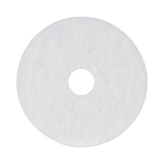 Boardwalk Polishing Floor Pads, 16″, White, (5) per Case