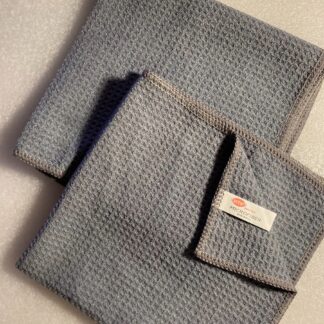 Gray Microfiber, Waffle Weave, 16x16, 12 per pack