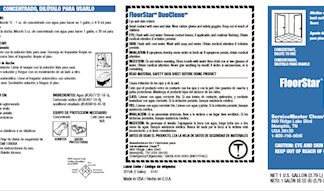Label RTU- Floorstar Duoclene RTU, Sold Per Each