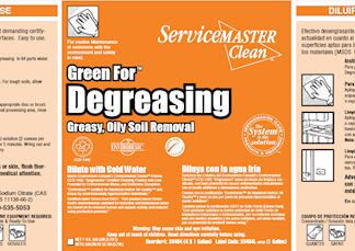 Label RTU- Green For Degreasing RTU