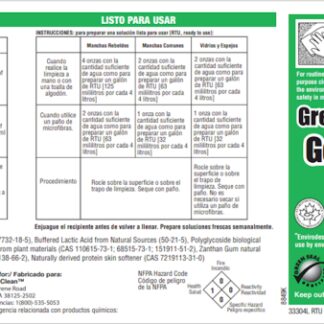 Label - Green For General Purpose Cleaning