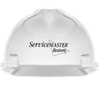 Restore Logo MSA White V-Gard Hard Hat Class E