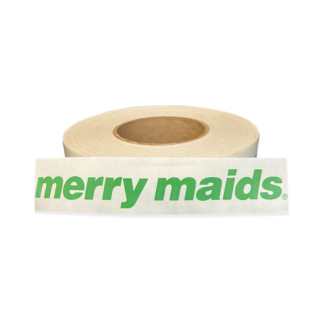 Merry Maids Green Horizontal Logo Equipment Sticker 7.5"x1.5"
