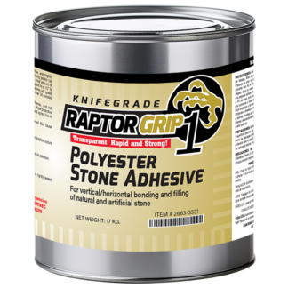 RaptorGrip Polyester Stone Transparent Adhesive Knife Grade, 1 Gallons