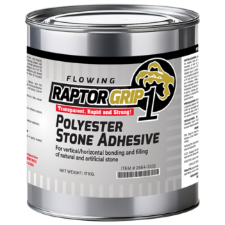 RaptorGrip Flowing Polyester Stone Transparent Adhesive, 1 Gallon