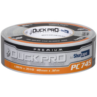 Duck Pro by Shurtape Premium Grade, Super-Tough, Co-Extruded Duct Tape - PC 745 - Metallic Silver - 16.0 mils - 48mm x 35yd