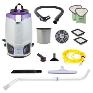 ProTeam GoFit 6, 6 qt. Backpack Vacuum w/ Xover Multi-Surface Telescoping Wand Tool Kit