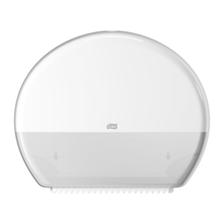 Tork Jumbo Toilet Paper Roll Dispenser White T1, Modern Look, Elevation Range, 554020A