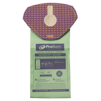 Proteam 107680 - 10 qt. Intercept Micro Filter Bag, Closed Collar, Fits ProTeam GoFit 10 and Super Coach Pro 10 Backpack Vacuums (10 pk.)