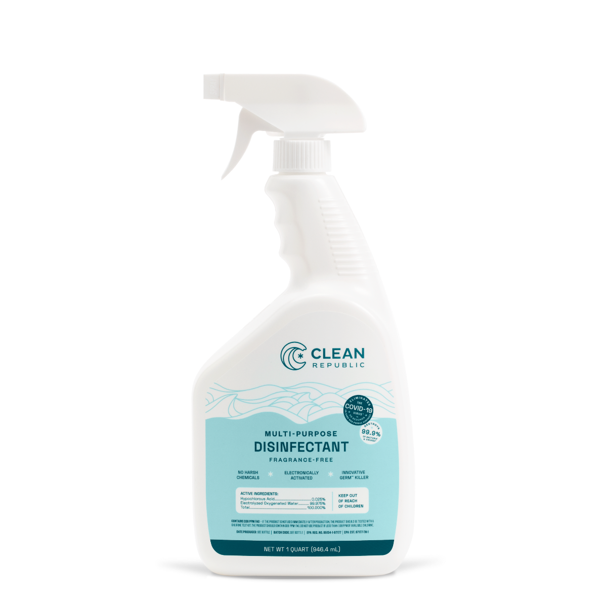 Byoplanet Clean Republic Multi-Purpose Disinfectant - 32oz - 12 Pack