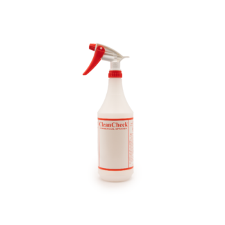 Red / White 9" Trigger Sprayer and 32OZ Spray Bottle with Embossed Scale