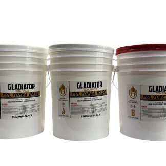 Gladiator Polyurea Black 15 Gal Kit Summer Blend 2ea 5 Gal Part A