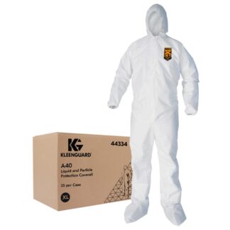 Kimberly-Clark, Protection Coveralls, Kleenguard, Microporous Film Laminate, Size XL, 25 Per Case