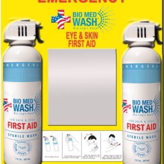 Bio-Logic Aqua, Eye and Skin Wash Station, With 2 Bottles of Bio-Medwash Solution
