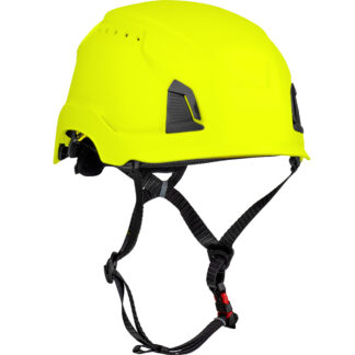 Vented, Industrial Climbing Helmet with Mips® Technology, ABS Shell, EPS Foam Impact Liner, HDPE Suspension, Wheel Ratchet Adjustment and 4-Point Chin Strap