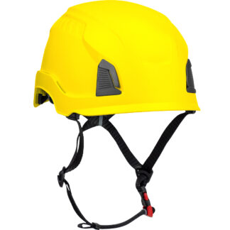 Industrial Climbing Helmet with Mips® Technology, ABS Shell, EPS Foam Impact Liner, HDPE Suspension, Wheel Ratchet Adjustment and 4-Point Chin Strap