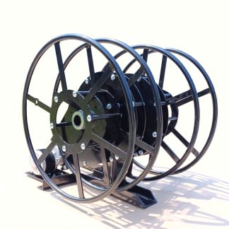 Reel Innovations Dual (2) Narrow Profile Sol Reels, Electric 300', Dual Side By Side Floor Stand Included