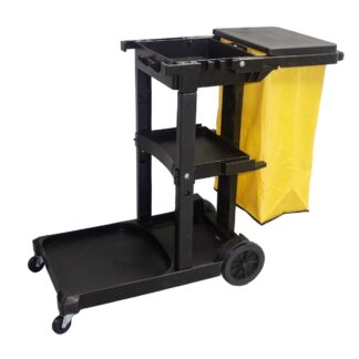 Impact T0047 Janitor Cart 32GL Vinyl Bag 3 Shelves & Platform