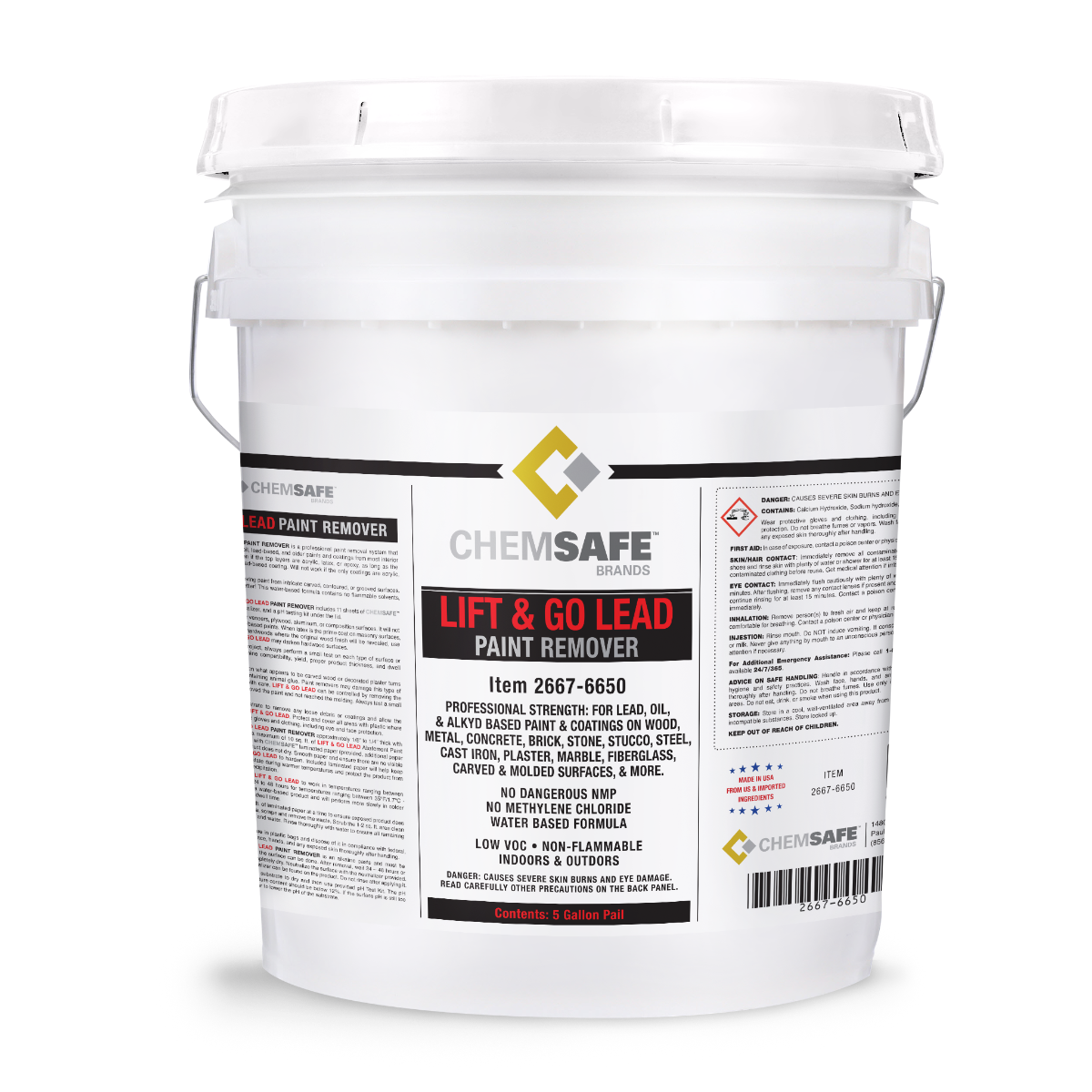 ChemSafe Lift & Go Lead Paint Remover, 5 Gallons, With Neutralizer and pH Test
