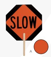 ML Kishigo, Sign, Stop/Slow, 18" x 18"
