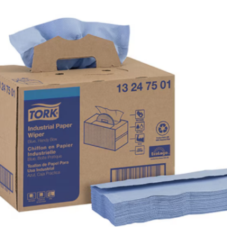 Tork Industrial Paper Wiper Blue, Handy Box W7 4-Ply, 1 x 180 Feet