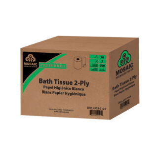 Mosaic Standard Bath Tissue, 4.3" X 3.5", 500 Sheets, 96 Rolls Per Case