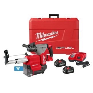 Milwaukee M18 Fuel 1-1/8" Sds Plus Rotary Hammer W/ One-key & Hammervac Dedicated Dust Extractor