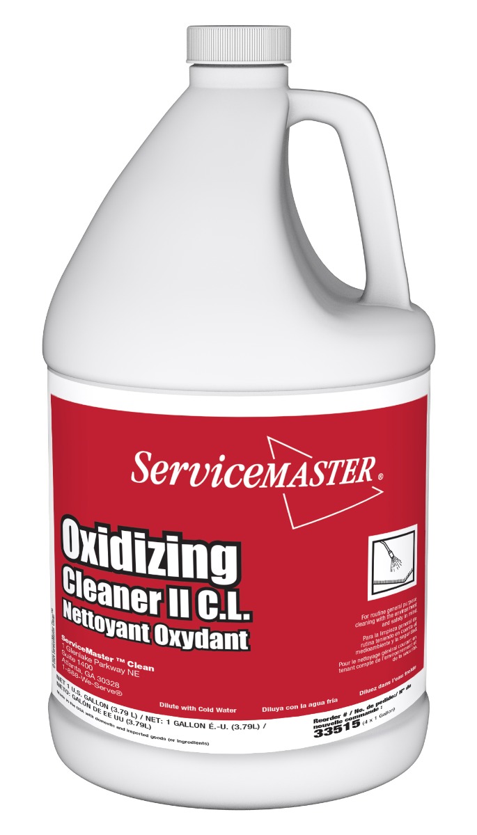 Oxidizing Cleaner II, ServiceMaster Branded, 1 Gallon, 4 Gallons Per Case