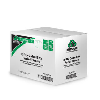 Mosaic Cube Facial Tissue, 2-PLY, 8.37" X 8.07", 36/90