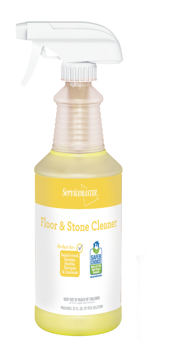 ServiceMaster Eco Clean Floor & Stone Cleaner RTU Bottles With Sprayer, Single Bottle