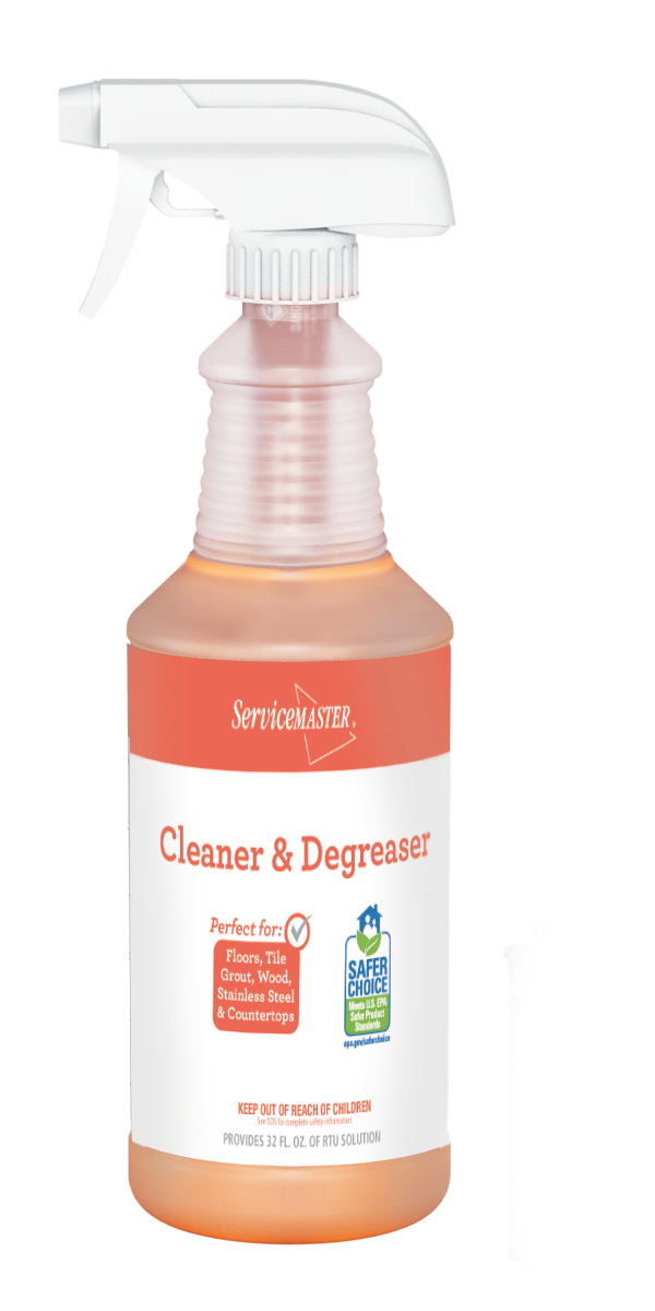 ServiceMaster Eco Clean Cleaner & Degreaser RTU Bottles With Sprayer, Single Bottle