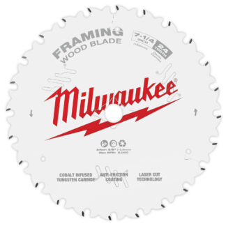 Milwaukee 48-41-0720 24t Framing Circular Saw Blades, 6-1/2in, 10/pack