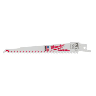 Milwaukee 6in 5 Tpi Wood Cutting Sawzall Blades Bulk 25