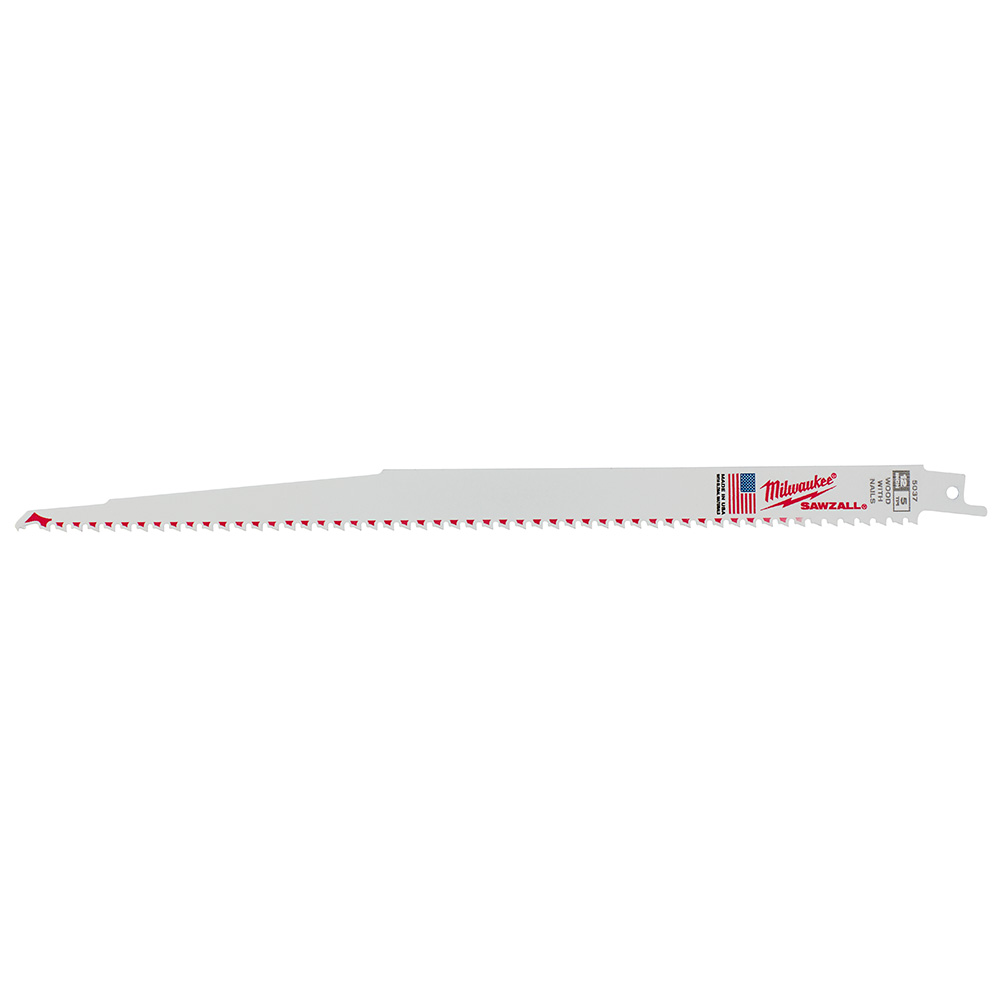 Milwaukee 12in 5 Tpi Wood Cutting Sawzall Blades Bulk 25