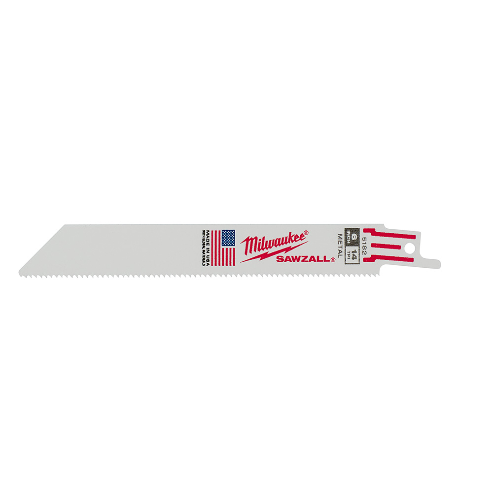 Milwaukee 6in 14 Tpi Sawzall Blades (10 Pk Bulk)