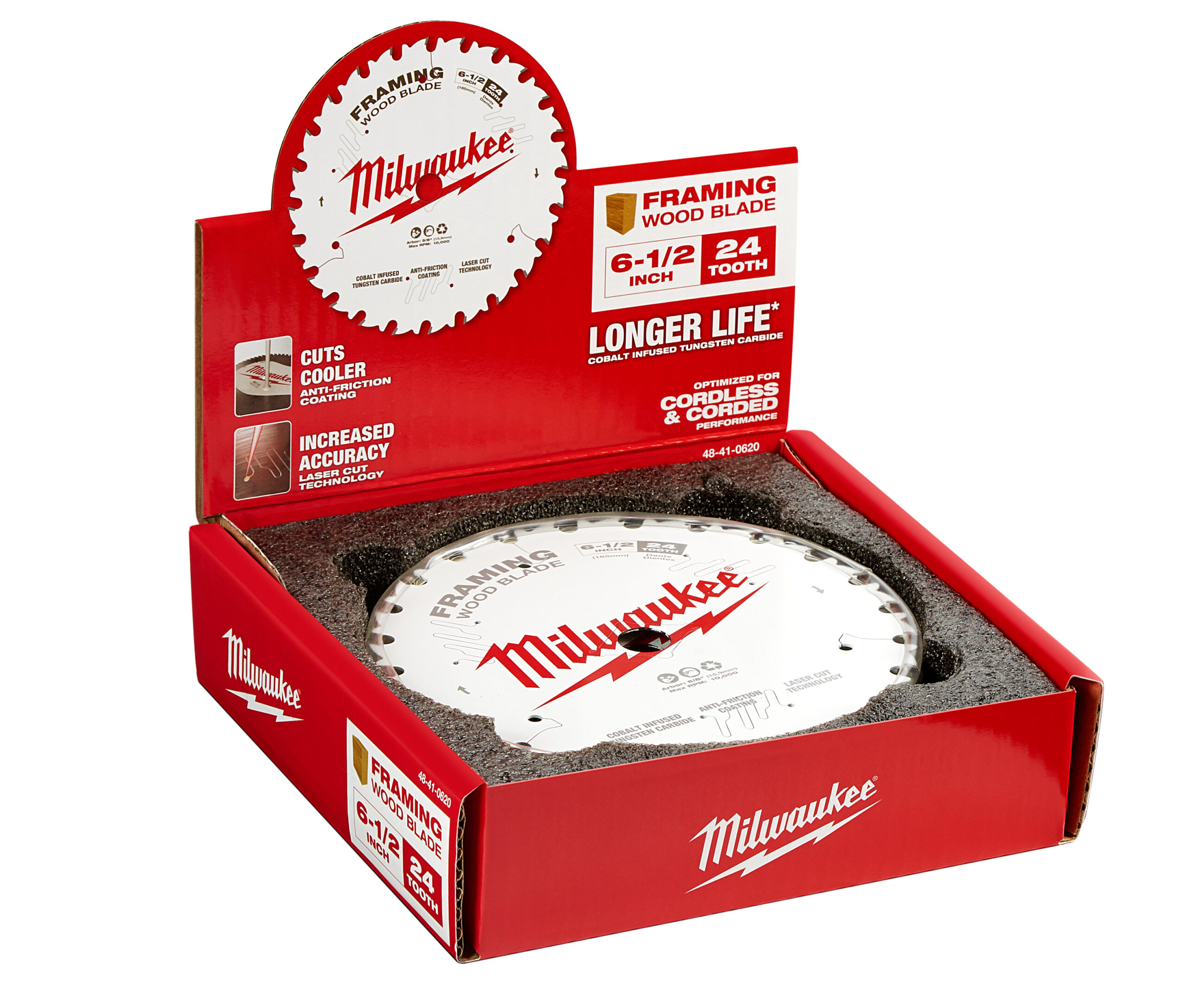 Milwaukee 6-1/2in 24t Framing Circular Saw Blades Bulk 10
