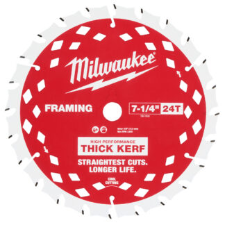 Milwaukee 7-1/4in 24t Thick Kerf Framing Circular Saw Blades Bulk 10