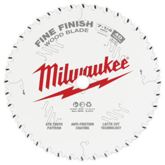 Milwaukee 7-1/4in 40t Fine Finish Circular Saw Blades Bulk 10
