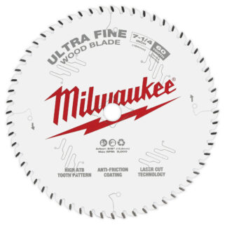 Milwaukee 7-1/4in 60t Ultra Fine Finish Circular Saw Blades Bulk 10