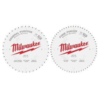 Milwaukee Circular Saw Two-pack Wood Cutting Blades 10in 40t + 60t